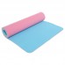Килимок для фітнесу та йоги FitGo 1830x610x6 мм, рожевий-блакитний, код: FI-3046_PN