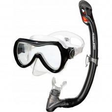 Набір маска і трубка Aqua SpeedAlize + Samos, чорний, код: 5905718603145