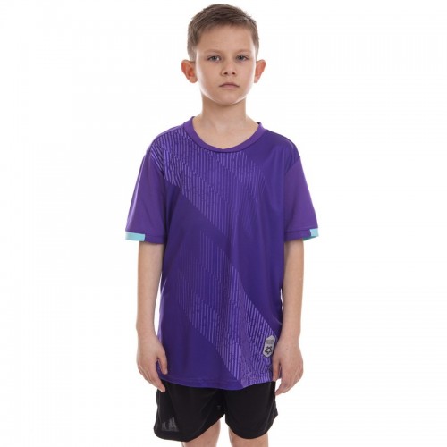 Форма футбольна дитяча PlayGame розмір 2XS, ріст 130, фіолетовий-чорний, код: D8827B_2XSVBK-S52