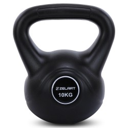 Гиря тренувальна цільна пластикова Zelart 10кг, чорний, код: TA-5427-10-S52 Гиря тренувальна цільна пластикова Zelart 10кг, чорний, код: TA-5427-10-S52