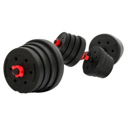 Гантелі трансформер перетворюються на штангу BioGym 3в1 30кг, чорний-червоний, код: TA-9455-30