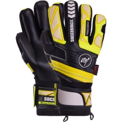 Рукавички воротарські Soccermax чорний-жовтий, розмір 8, код: GK-019_8-S52