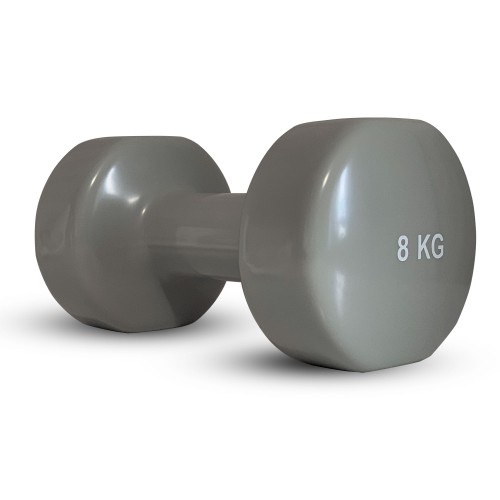 Гантель вінилова Stein 1х8 кг, сіра, код: DB3012-8-ST