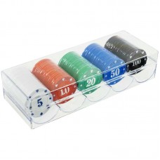 Фішки для покеру у пластиковому боксі PlayGame 100 фішок, код: 6610-S52 Фішки для покеру у пластиковому боксі PlayGame 100 фішок, код: 6610-S52