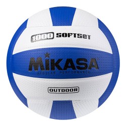 М"яч волейбольний Mikasa 1000 SoftSet, синій-білий, код: RX-1000/1-WS