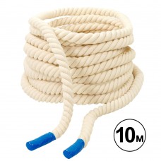 Канат для кроссфита CrossGym Combat Battle Rope 10м белый, код: R-4052-S52