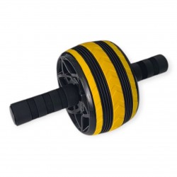 Ролик для преса одноколесний з килимком SNS PO-1613 чорно-жовтий, код: 18269-SNS