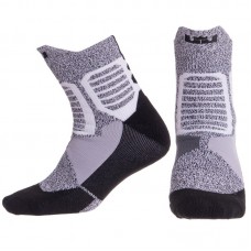 Шкарпетки спортивні для баскетболу PlayGame, розмір 40-45, сірий-білий, код: DML7502_GRW