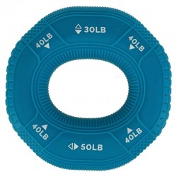 Еспандер кистьовий кільце з потрійним навантаженням Jello, навантаження 30LB-40LB-50LB, бірюзовий, код: FI-0649_T