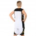 Форма баскетбольна майка та шорти Lidong 3XL, білий-чорний, код: L046_3XLWBK
