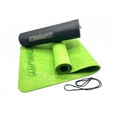 Килимок для йоги та фітнеса EasyFit PER Premium Mat + Чохол 1830х610х80 мм, салатовий, код: EF-1930-1-E-G-EF