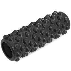 Роллер для занять йогою і пілатесом FitGo Grid Bubble Roller, чорний, код: FI-5714_BK