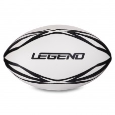 М"яч для регбі гумовий Legend №5 білий-чорний, код: R-3297-S52