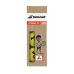 М"ячі для тенісу Babolat Red Felt paper pack 3 ball, код: 3324922163160