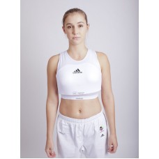 Захист грудей для жінок Adidas XS з ліцензією WKF, білий, код: 15572-672