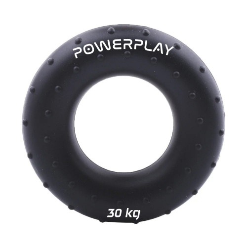 Еспандер кистьовий силіконовий PowerPlay Hand Grip Hard 30 кг, чорний, код: PP_4338_Black_30kg