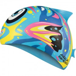 Шапка для плавання дитяча Aqua SpeedZoo Fish синій-жовтий-рожевий, код: 5908217686886