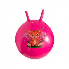 М"яч дитячий стрибун з ріжками SNS 3-D50 500мм, рожевий, код: 18204-SNS М"яч дитячий стрибун з ріжками SNS 3-D50 500мм, рожевий, код: 18204-SNS