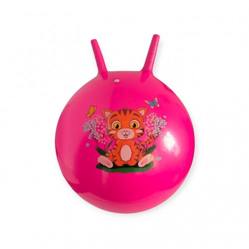 М"яч дитячий стрибун з ріжками SNS 3-D50 500мм, рожевий, код: 18204-SNS