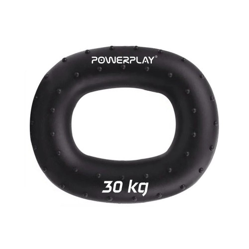 Еспандер кистьовий силіконовий PowerPlay Hand Grip Hard 30 кг, чорний, код: PP_4337_Black_30kg