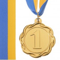 Медаль спортивна зі стрічкою кольорова SP-Sport Flie золото, код: C-3175_G-S52