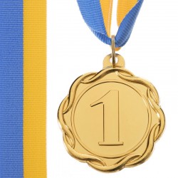 Медаль спортивна зі стрічкою кольорова SP-Sport Flie золото, код: C-3175_G-S52