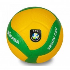 М"яч волейбольний Mikasa V200W CEV №5, жовтий-зелений, код: 4907225881291