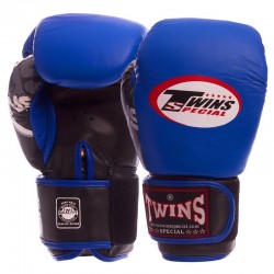 Рукавички боксерські Twins Classic 12 унцій, синій-чорний, код: 0269_12BL