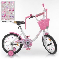 Велосипед дитячий Profi Kids Ballerina d=18, біло-рожевий, код: Y1885-1-MP