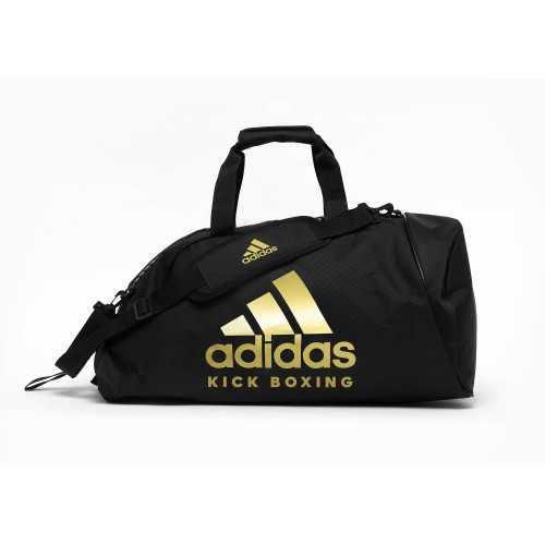 Сумка-рюкзак (2 в 1) Adidas із золотим логотипом KickBoxing L 720x340x340 мм, чорний, код: 15672-1059