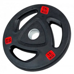 Диск олімпійський обгумований Fitnessport 15 кг, чорний, код: 131569-AX Диск олімпійський обгумований Fitnessport 15 кг, чорний, код: 131569-AX