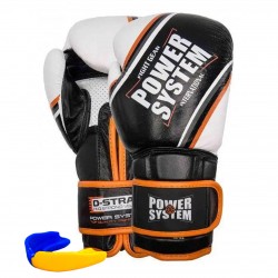 Боксерські рукавиці Power System Contender Black/Orange Line 16 унцій, код: PS-5006_16oz_Black/Orange