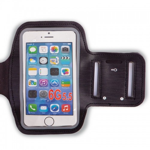 Чохол для телефону FitGo для занять спортом, чорний, код: BC-7087_BK
