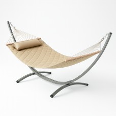 Стійка для гамака + Двомісний гамак з планками WCG Soft XXL 2000x1400 мм, бежевий, код: WCGR-H05-6-IF