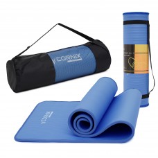 Килимок для йоги та фітнесу Cornix NBR Blue/Blue, 1830x610x10 мм, код: XR-0096