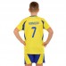 Форма футбольна дитяча PlayGame із символікою AL Nassr Ronaldo 7 домашня, розмір 28, зріст 145-150, жовтий-синій, код: CO-4655_28