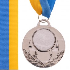 Медаль спортивна зі стрічкою PlayGame AIM Більярд срібна, код: C-4846-0021_S-S52