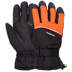 Рукавички гірськолижні теплі Marutex M-L чорний-помаранчевий, код: AG-903_MLBKOR