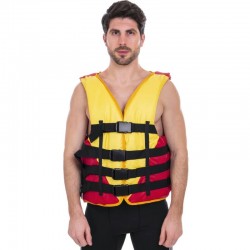 Жилет рятувальний FitGo XL (90-110 кг), червоний-жовтий, код: PL-3548-90-110_R Жилет рятувальний FitGo XL (90-110 кг), червоний-жовтий, код: PL-3548-90-110_R