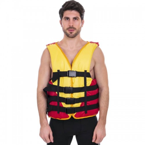 Жилет рятувальний FitGo XL (90-110 кг), червоний-жовтий, код: PL-3548-90-110_R Жилет рятувальний FitGo XL (90-110 кг), червоний-жовтий, код: PL-3548-90-110_R