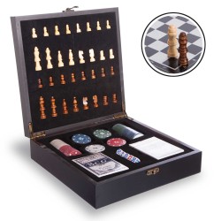 Набір ChessTour Casino 3в1 шахи покер карти, код: 3277-TTB Набір ChessTour Casino 3в1 шахи покер карти, код: 3277-TTB