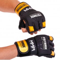 Рукавиці для змішаних єдиноборств MMA Fistrage S, чорний-золотий, код: VL-6030_SBK Рукавиці для змішаних єдиноборств MMA Fistrage S, чорний-золотий, код: VL-6030_SBK