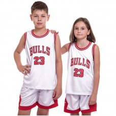 Форма баскетбольна дитяча NBA клуб Chicago Bulls 23 L (8 років), 128-134см, білий-червоний, код: 5351_LWR