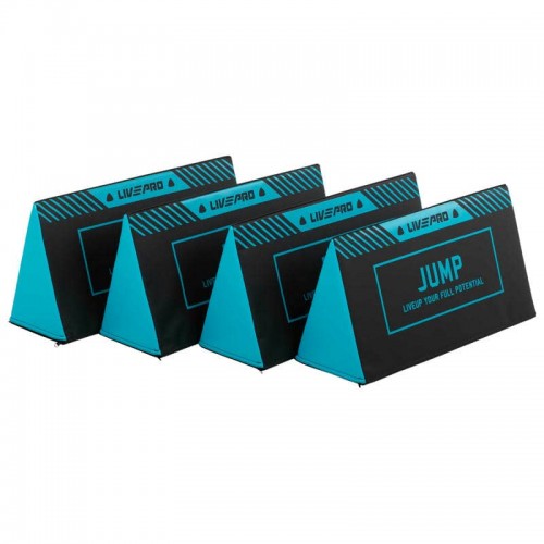 Набір м"яких універсальних бар"єрів тренувальних LiveUp, 4шт, чорний-синій, код: LP8611 Набір м"яких універсальних бар"єрів тренувальних LiveUp, 4шт, чорний-синій, код: LP8611