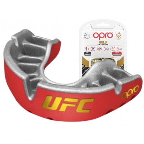 Капа Opro Gold UFC доросла (вік 11+) Red/Silver, код: UFC_Gold_Red/Silver