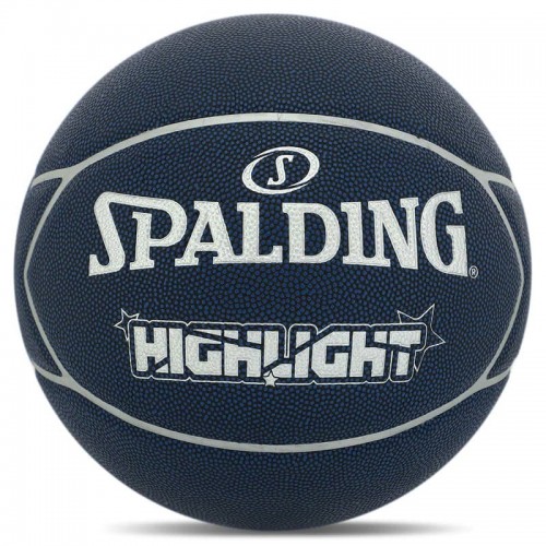 М"яч баскетбольний Spalding Composite Leather Highlight №7, синій, код: 76867Z М"яч баскетбольний Spalding Composite Leather Highlight №7, синій, код: 76867Z