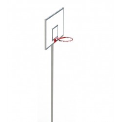 Стійка баскетбольна шкільна одинарна Brustyle 1800х760х3920 мм, код: SG412.1