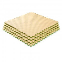 Мат-татамі (ластівчин хвіст) WCG 1000х1000х20мм, бежево-зелений, код: W-100х2G/B-IF