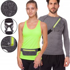 Ремінь-сумка для бігу та велопрогулянки CrossGym сірий, код: 1000A_GR