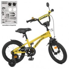 Велосипед детский Profi Kids Shark d=14, желто-черный, код: Y14214-MP